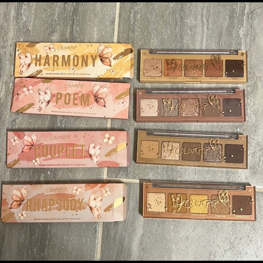 BNIB lot of 6 colourpop palettes